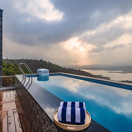 Saffronstays Kaia Waters By Kosha Villas, Pawna - Greek Style Villa With Panoramic View Of Pawna Lake Kolvan Ngoại thất bức ảnh